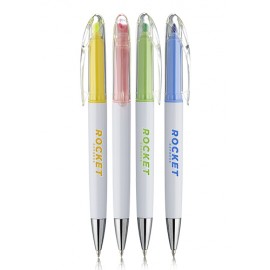 Appleton Click Action Ball Point Pen with Highlighter with Logo