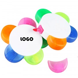 5 in 1 flower Shape Pleochroic Highlighter with Logo