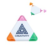 Triangular 3-Color Highlighter with Logo