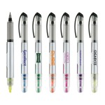 Custom 2-in-1 Plastic Rollerball Pen with Highlighter