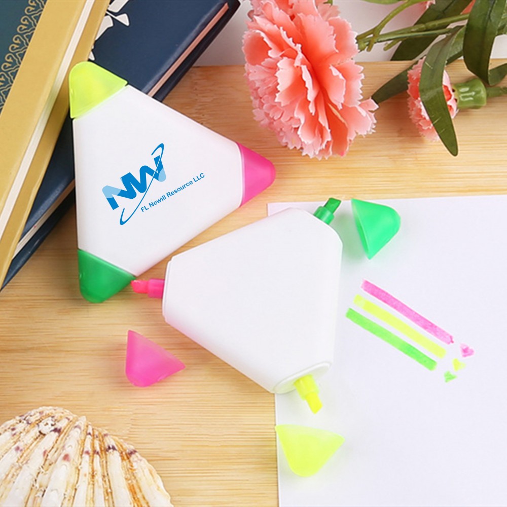 Triangle 3 in 1 Highlighter Custom Imprinted Triangle 3 in 1 Highlighter Custom Imprinted