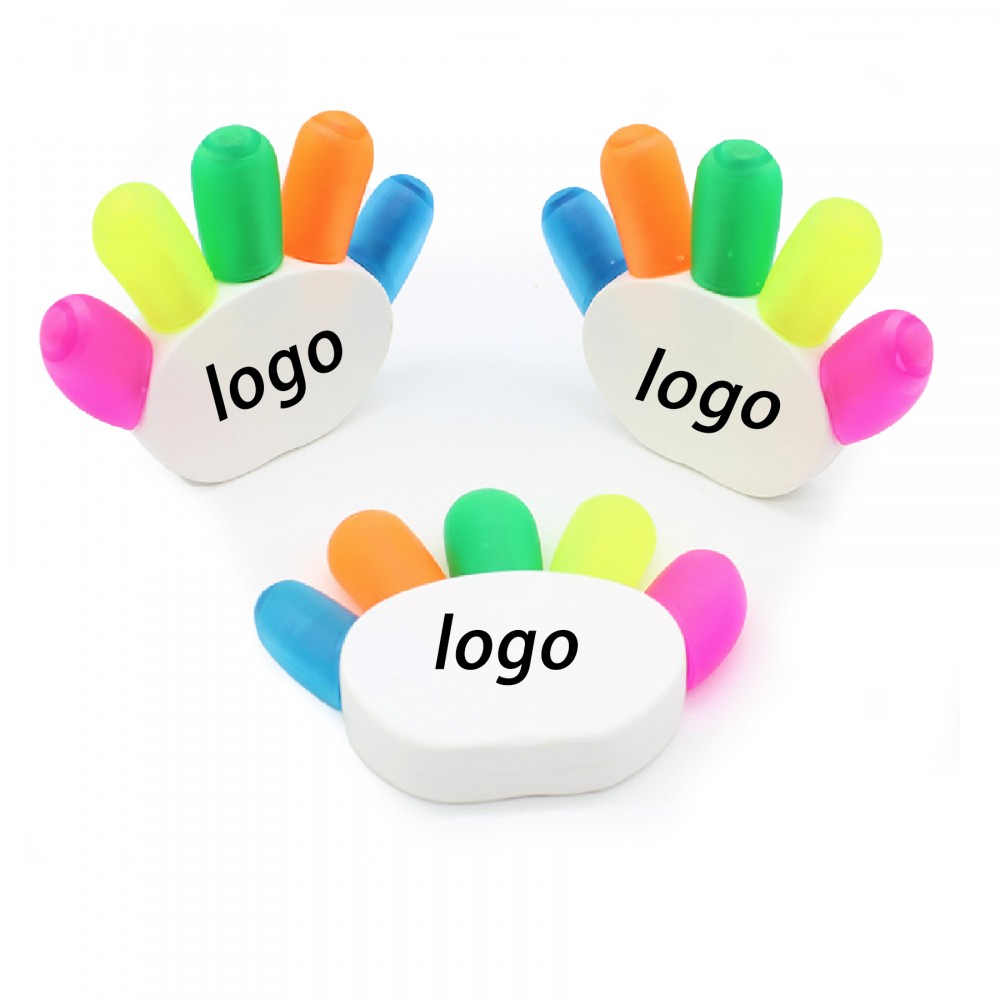 Hand Shaped Highlighter with Logo
