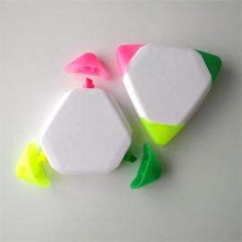 3 in 1 Triangle Highlighter with Colored Tips with Logo