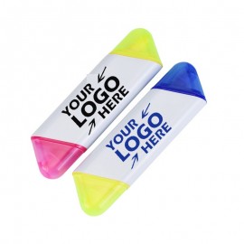 Double-Headed Two-Color Fluorescent Marker Pen with Logo