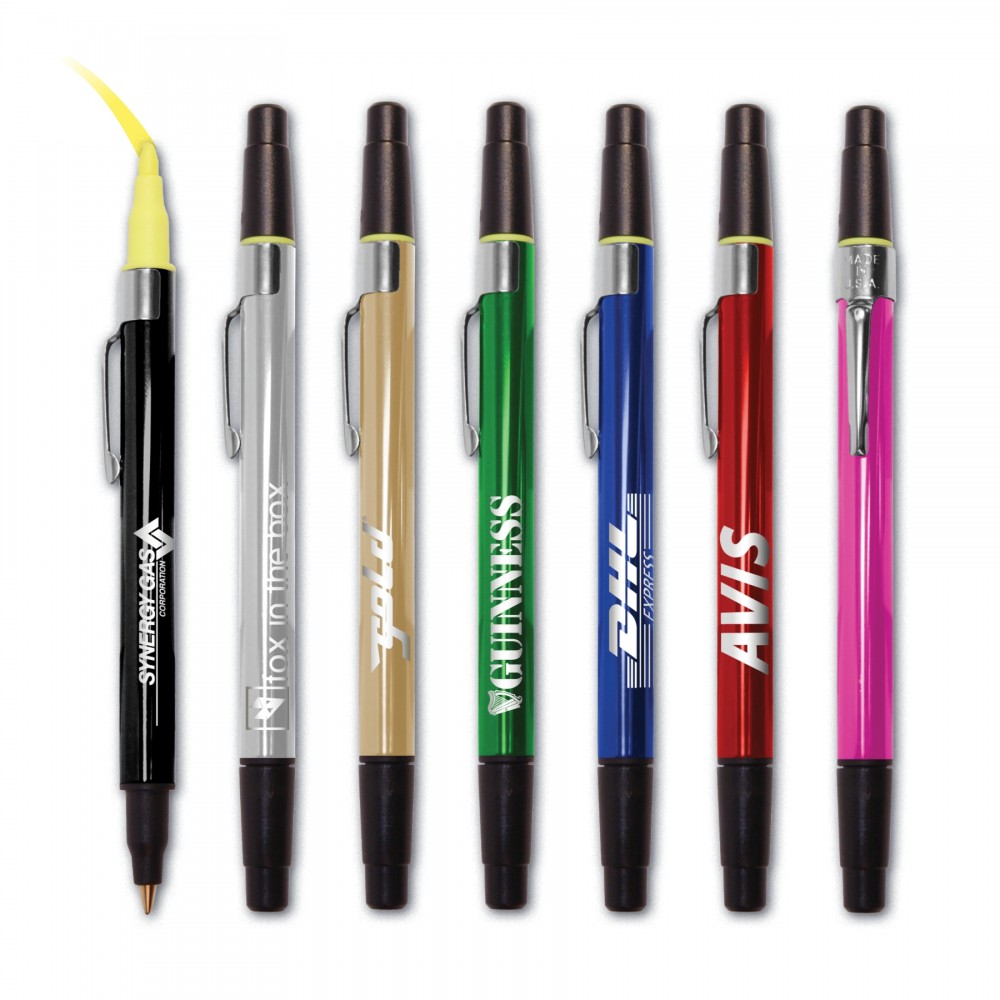 USA Marquee Metal Pen & Highlighter Custom Imprinted USA Marquee Metal Pen & Highlighter Custom Imprinted