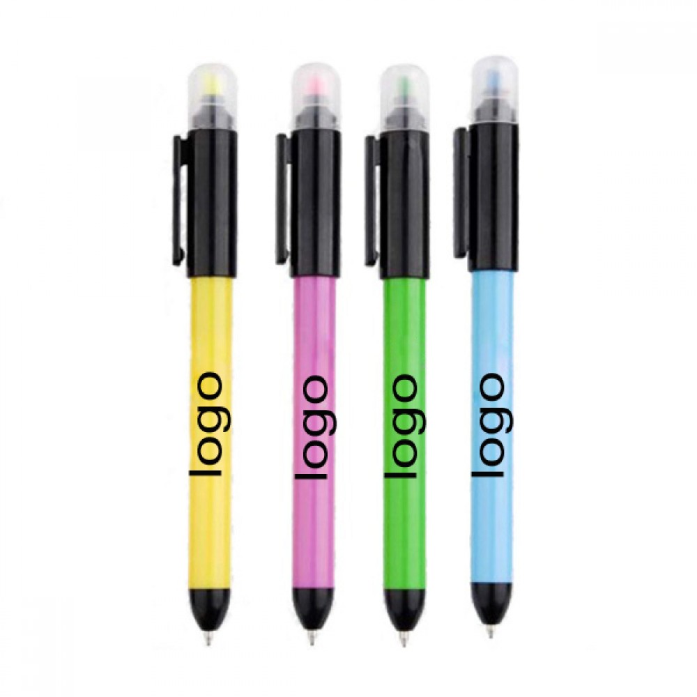Logo Printed Twin-Write Pen With Highlighter Logo Printed Twin-Write Pen With Highlighter