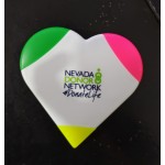 Heart-shaped Three-color Highlighter,Color Marker with Logo