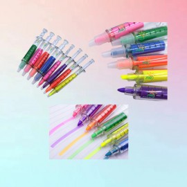 Customized Syringe-Shaped Highlighter with Clear Barrel  Customized Syringe-Shaped Highlighter with Clear Barrel