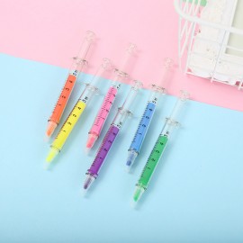 Promotional Syringe Shaped Clear Highlighter w/Logo