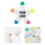 Multi 5 In 1 Coloured Star Highlighter with Logo
