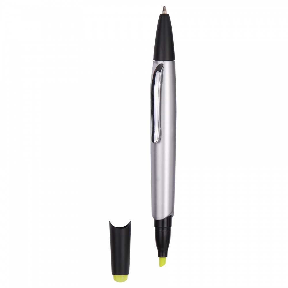 Custom Imprinted Plastic Highlighter w/ Twist Ballpoint Pen Custom Imprinted Plastic Highlighter w/ Twist Ballpoint Pen