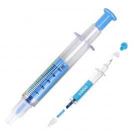 Syringe Pen With Highlighter with Logo