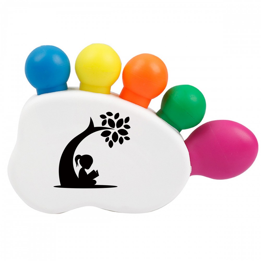 Cartoon Toes Shape Highlighter with Logo Cartoon Toes Shape Highlighter with Logo