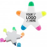 Five-Pointed Star Colored Highlighter with Logo