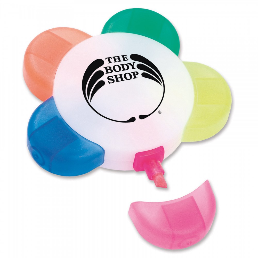 5-Color Daisy Highlighter Logo Printed 5-Color Daisy Highlighter Logo Printed