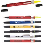 Plastic Dual Purpose Highlighter & Pen - UNION MADE and Printed with Logo