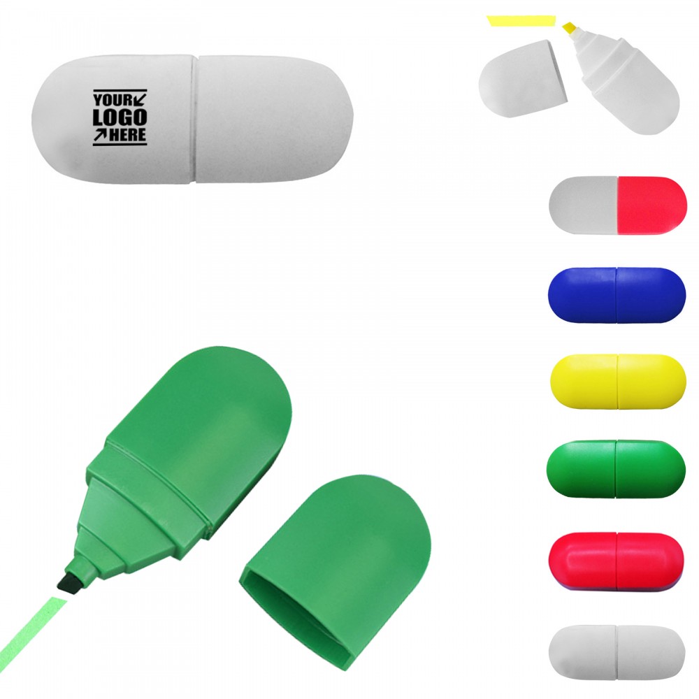 Pill Shape Highlighter with Logo