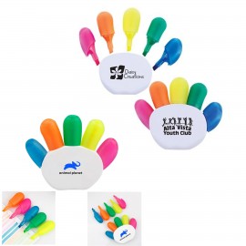 Hand Shaped Five Color Fluorescent Highlighter(Free shipping) with Logo