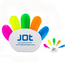 Logo Branded Palm Shaped 5 In 1 Highlighter