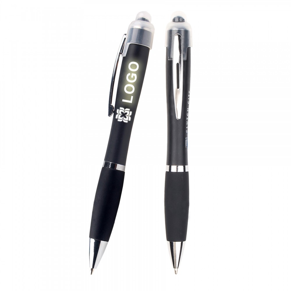 Led Light up Gift Soft Touch Ball Point Pen with Logo Led Light up Gift Soft Touch Ball Point Pen with Logo