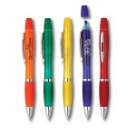 Translucent Barrel Pen/Highlighter Combo with Logo