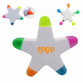 Custom Five Colors Creative Pentagram Highlighter Marker Pen  Custom Five Colors Creative Pentagram Highlighter Marker Pen