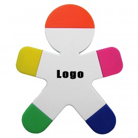 Customized Mini Man Shaped 5 Color Highlighter  Customized Mini Man Shaped 5 Color Highlighter