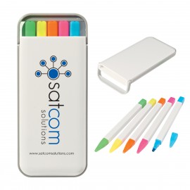 5-In-1 Highlighter Set with Logo  5-In-1 Highlighter Set with Logo