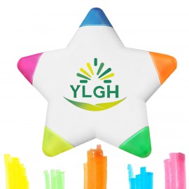 Cute Star 5 Colors Highlighter with Logo