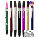 USA Made Metal Pen Highlighter Logo Printed