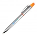 Logo Printed Dakota Pen/Highlighter - Orange