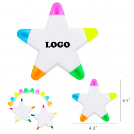 5-In-1 Colorful Star Highlighters with Logo