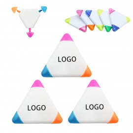 Customized 3-in-1 Custom Triangle Highlighter Fluorescent Marker Pen