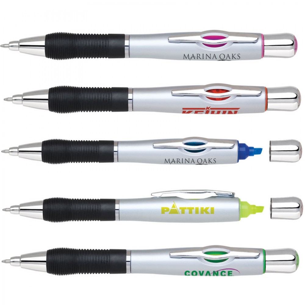 Sleek Twist Action 2-in-1 Pen and Highlighter Personalized Sleek Twist Action 2-in-1 Pen and Highlighter Personalized