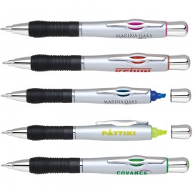 Sleek Twist Action 2-in-1 Pen and Highlighter with Logo