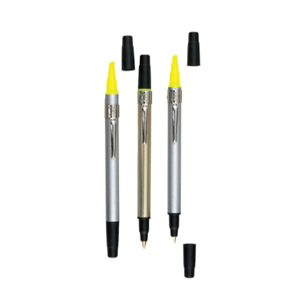 Ballpoint Pen & Highlighter Logo Printed Ballpoint Pen & Highlighter Logo Printed