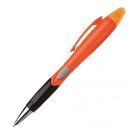 Champion Ballpoint/Highlighter - Orange with Logo