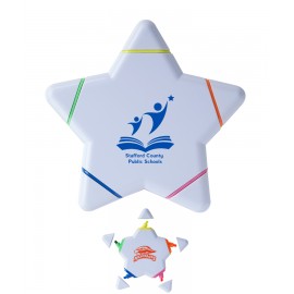 Multi-Color Star Highlighter - Star Highlighter - 5 Color with Logo