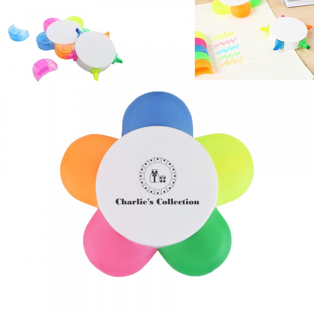 Multicolor Petals Highlighters Custom Imprinted