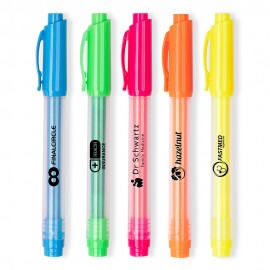 Promotional Dri Mark Neon Clip Cap Translucent Highlighter