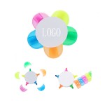 Logo Printed 5 in 1 Flower Highlighter Pens