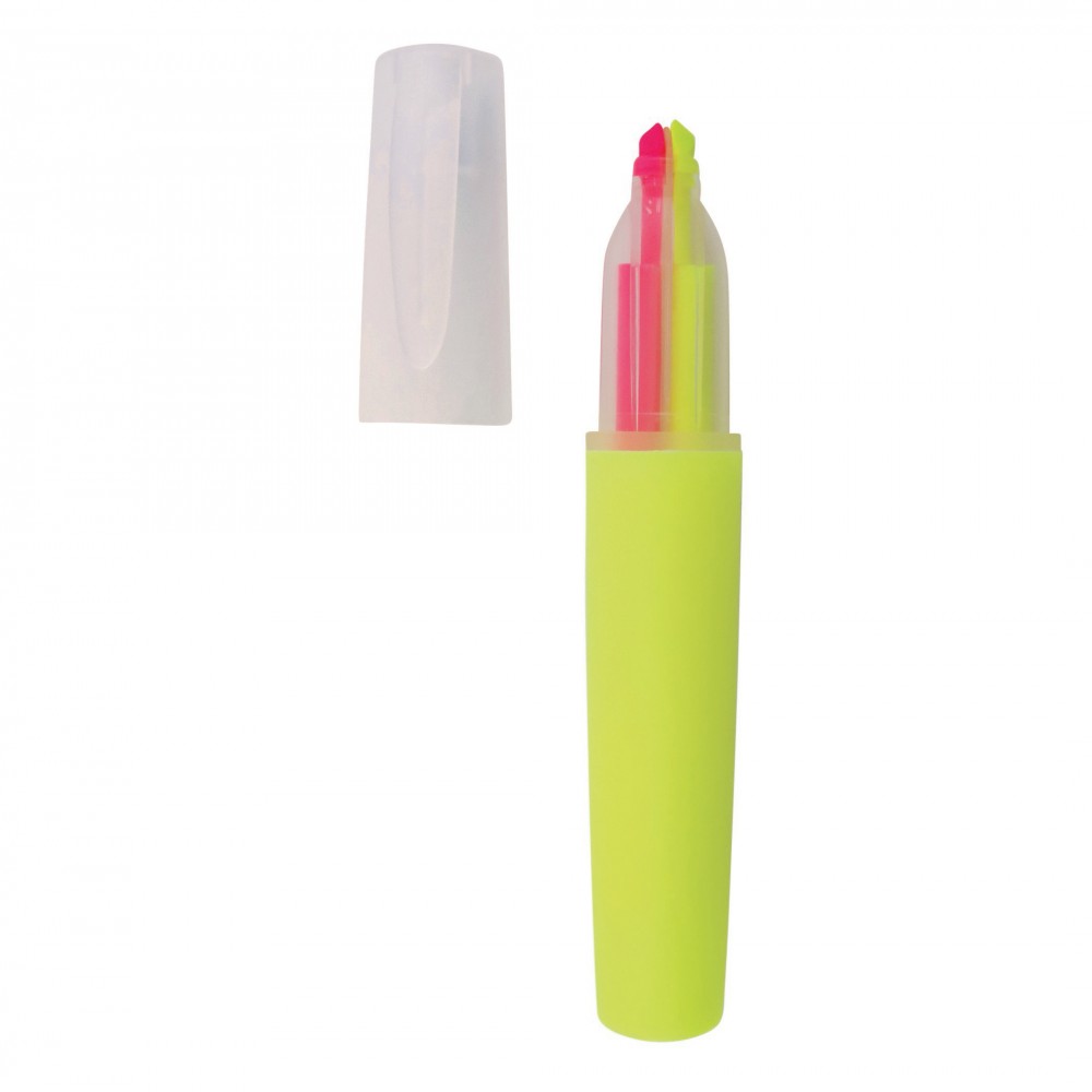 Personalized Bicolor Fluorescent Highlighter (Yellow/Pink) Personalized Bicolor Fluorescent Highlighter (Yellow/Pink)