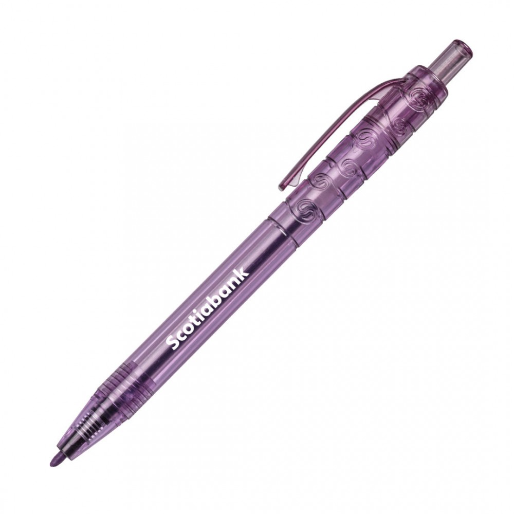 Bali Recyled Plastic Highlighter - Purple with Logo