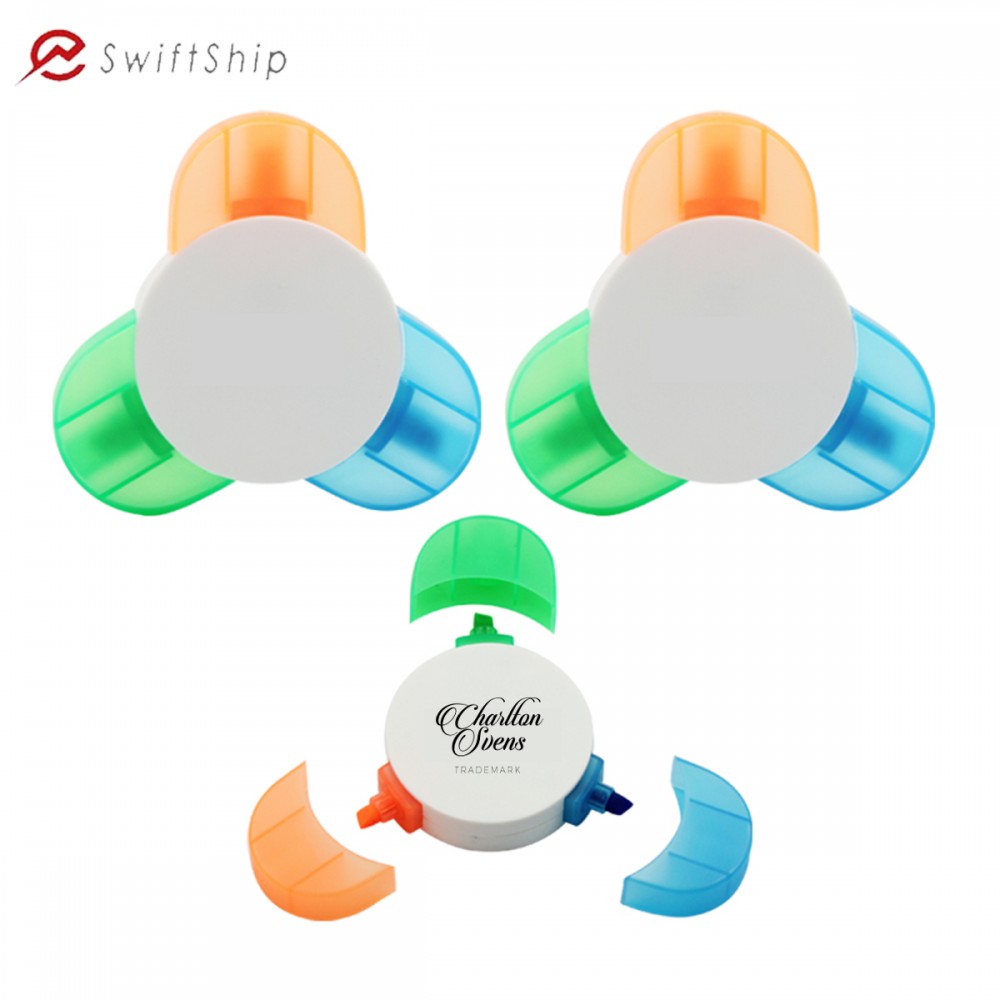 Personalized Mini Clover Three-color Highlight Pen Personalized Mini Clover Three-color Highlight Pen