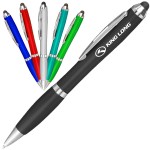 Clickable Stylus Plastic Ballpoint Pens with Logo