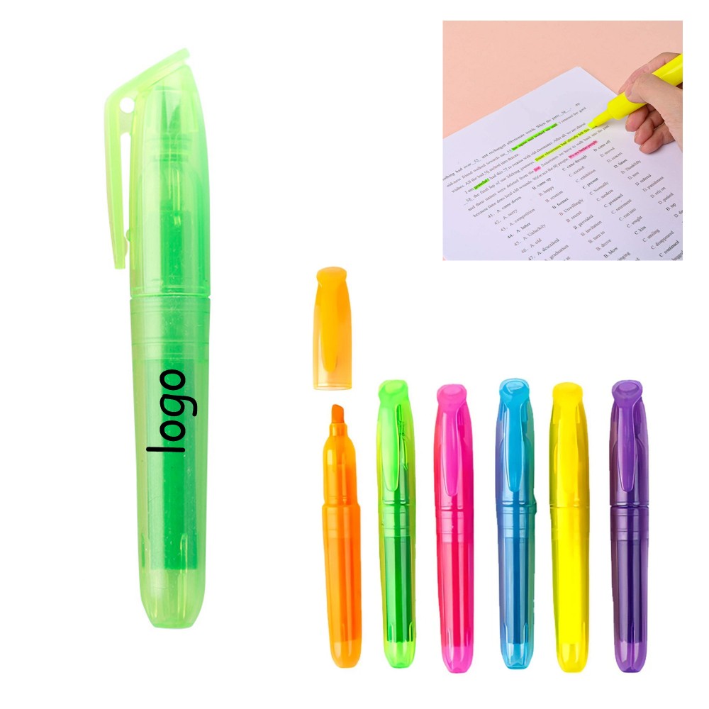 Cute Colored Key Point Highlighters with Logo Cute Colored Key Point Highlighters with Logo