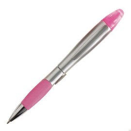 Silver Champion Pen/Highlighter - Pink with Logo  Silver Champion Pen/Highlighter - Pink with Logo