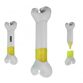 White Bone Shaped Highlighter with Logo  White Bone Shaped Highlighter with Logo