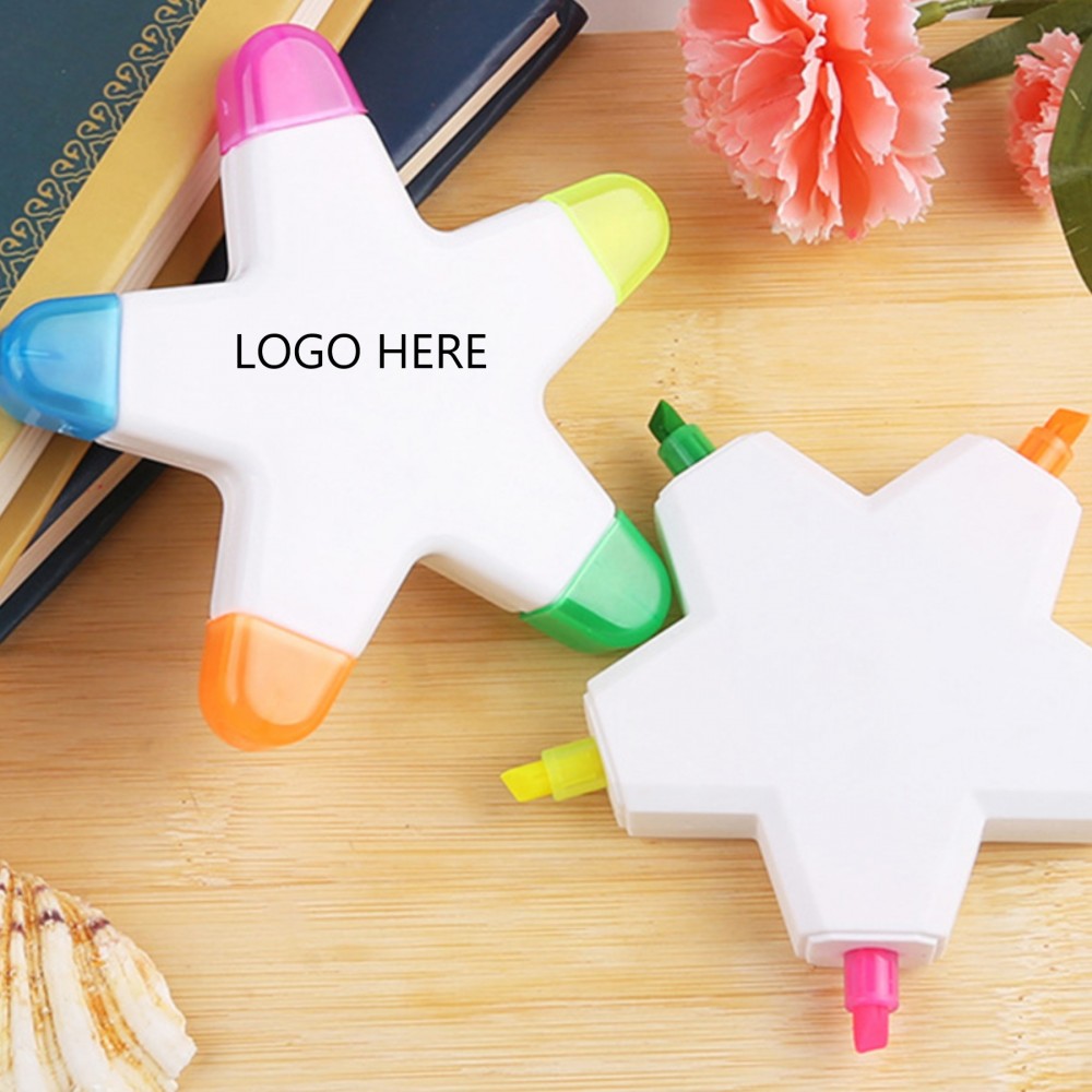 Star Shaped Highlighter with Logo