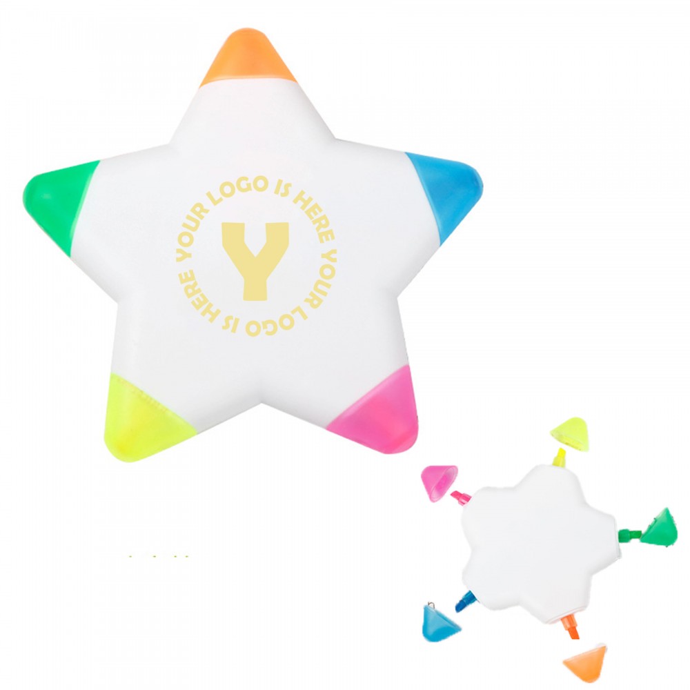 Logo Branded Multi 5 In 1 Coloured Highlighter Logo Branded Multi 5 In 1 Coloured Highlighter